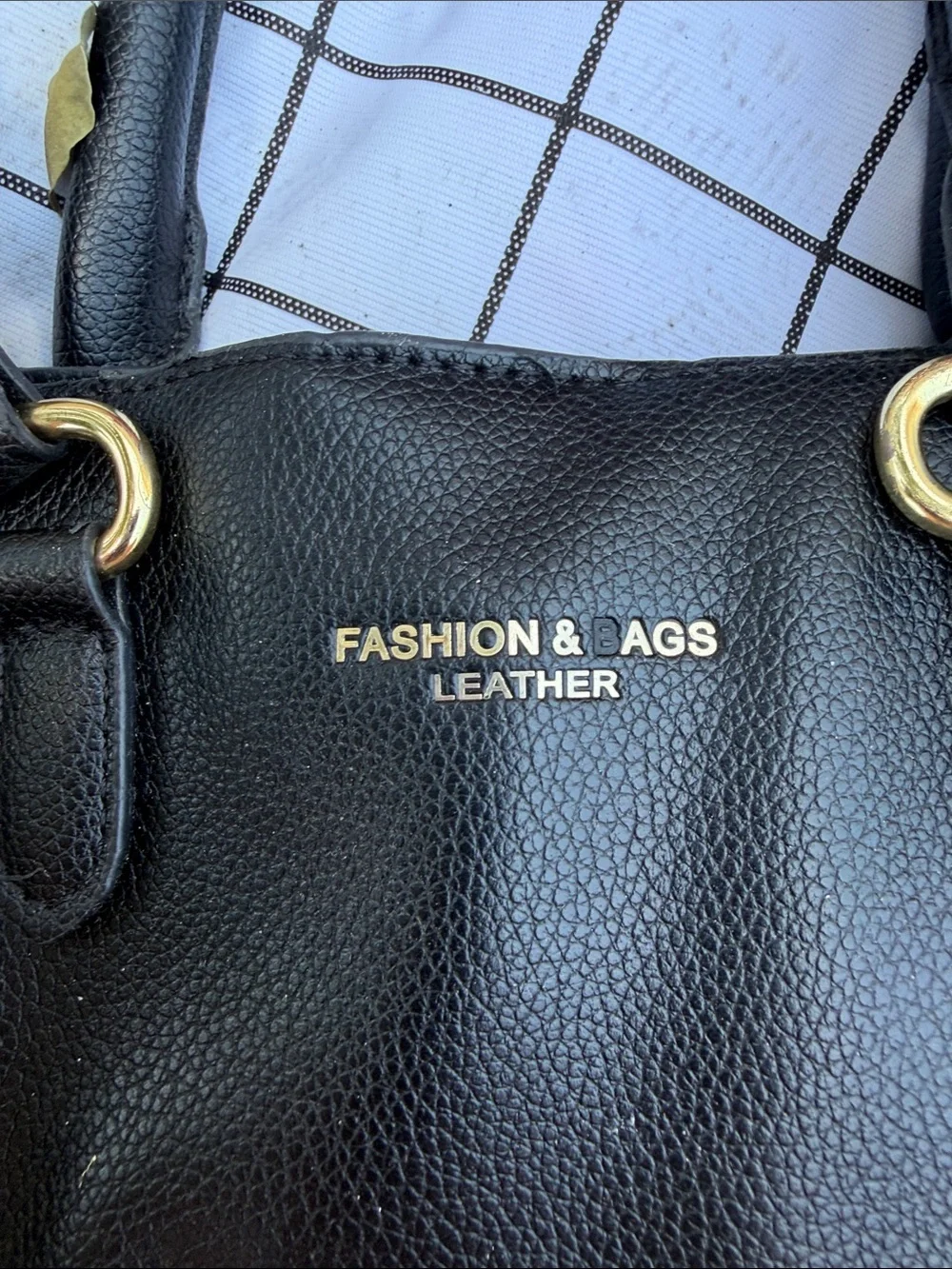 Black Leather Tote Bag